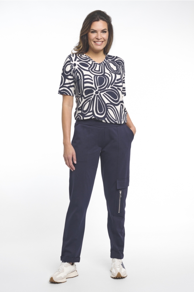 Zoso blauwe dames t-shirt | Model