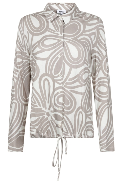Zoso beige dames blouse | Vooraanzicht