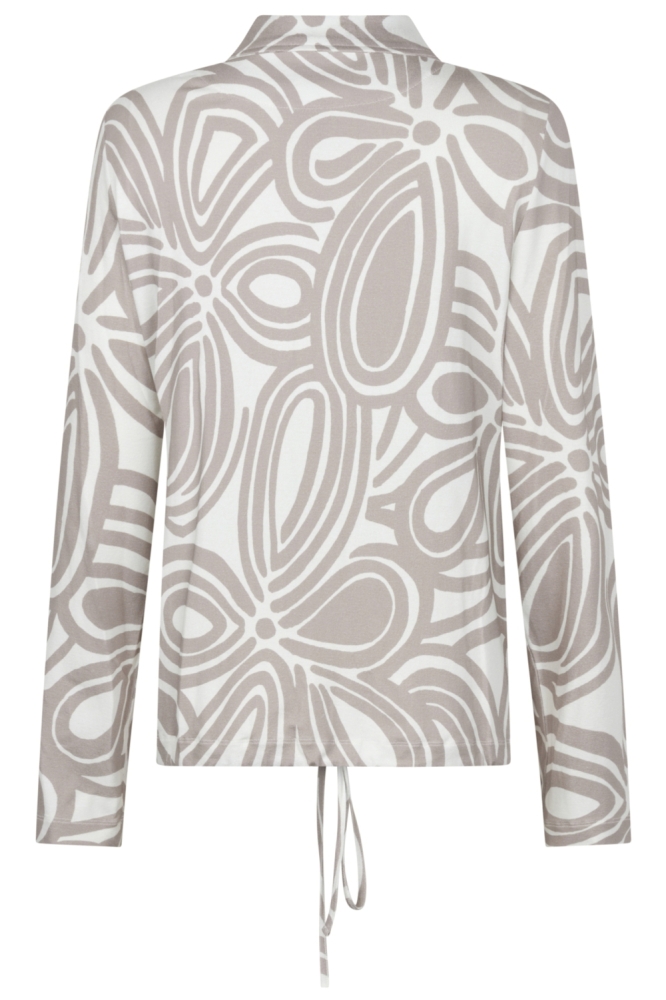 Zoso beige dames blouse | Achteraanzicht
