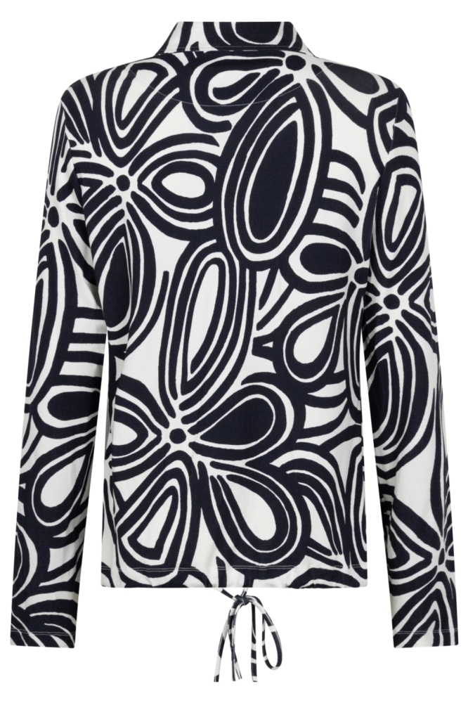 Zoso blauwe dames blouse | Achteraanzicht
