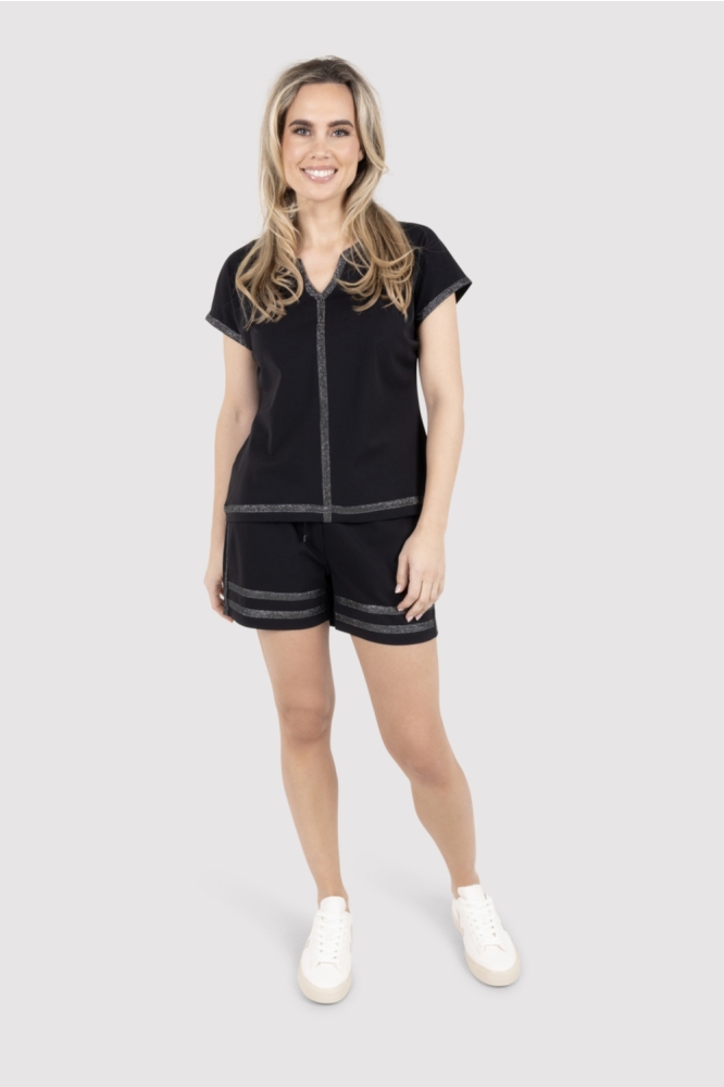 Zoso zwarte dames t-shirt | Model