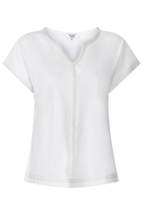 Zoso witte dames t-shirt | Vooraanzicht