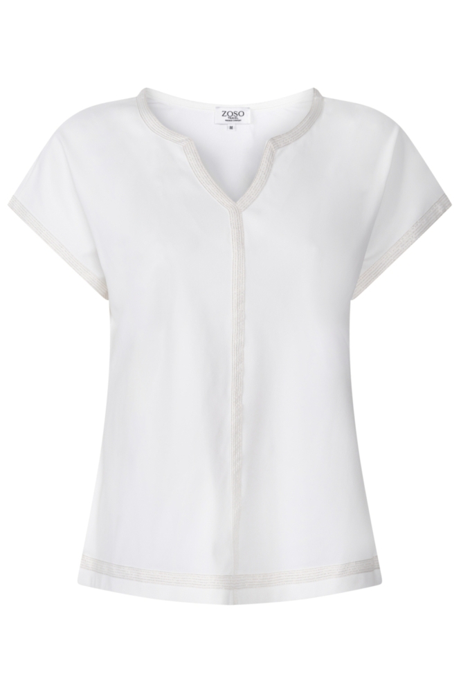 Zoso witte dames t-shirt | Vooraanzicht