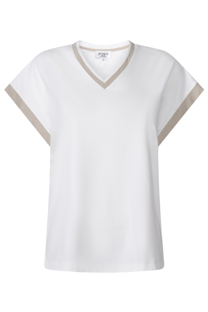 Zoso witte dames t-shirt | Vooraanzicht