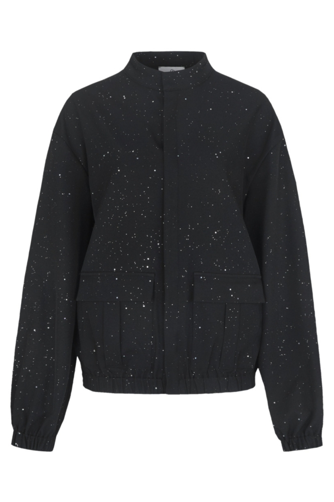 C&S The Label zwarte dames jas | Vooraanzicht