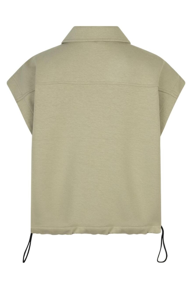 Red Button groene dames gilet | Achteraanzicht