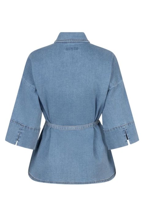 Red Button blauwe dames blouse | Achteraanzicht