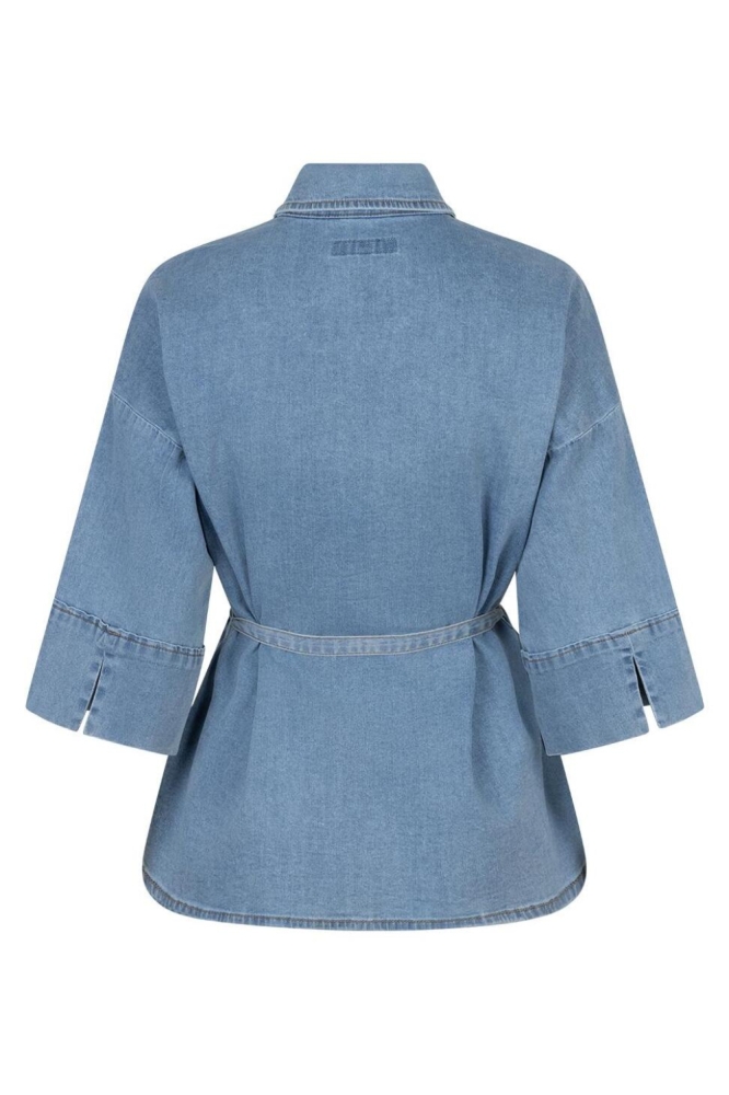 Red Button blauwe dames blouse | Achteraanzicht