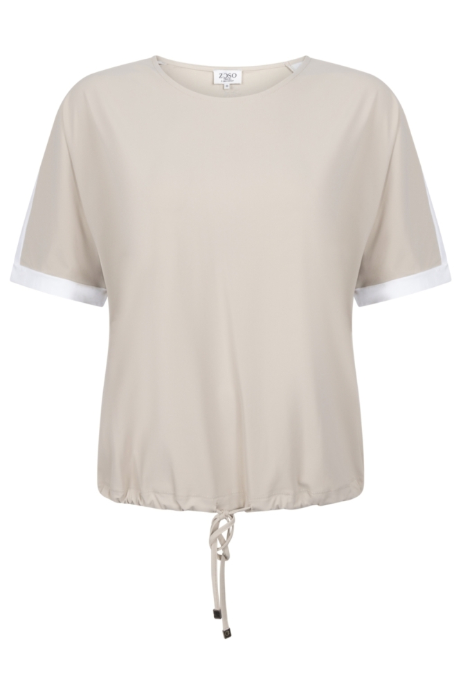 Zoso zand dames t-shirt | Vooraanzicht