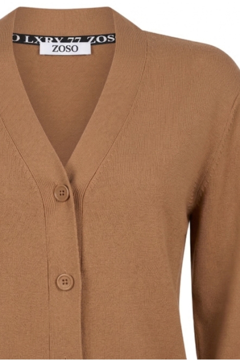 Zoso camel dames vest | Close up