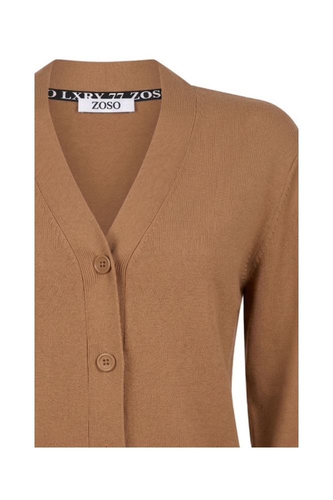 Zoso camel dames vest | Close up
