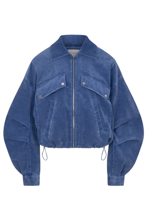 Studio Amaya blauwe dames jas | Vooraanzicht