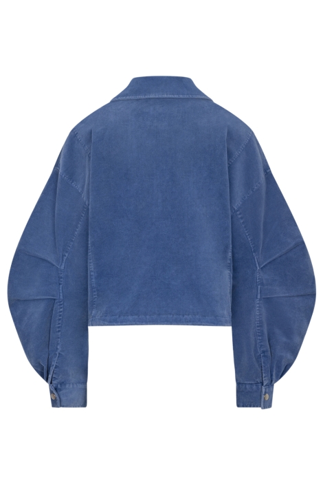 Studio Amaya blauwe dames jas | Achteraanzicht