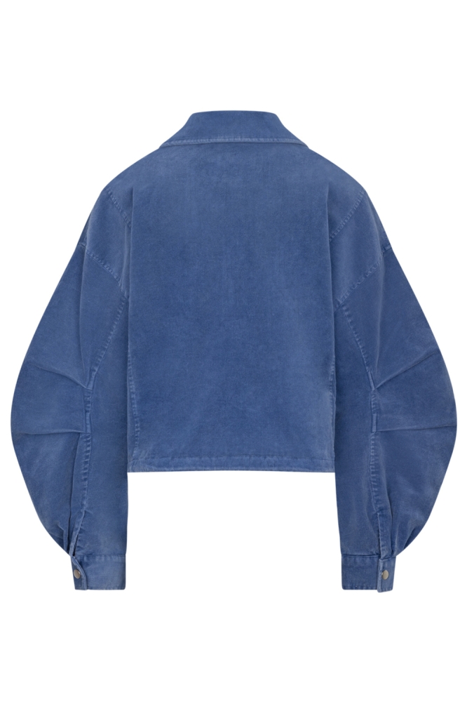 Studio Amaya blauwe dames jas | Achteraanzicht