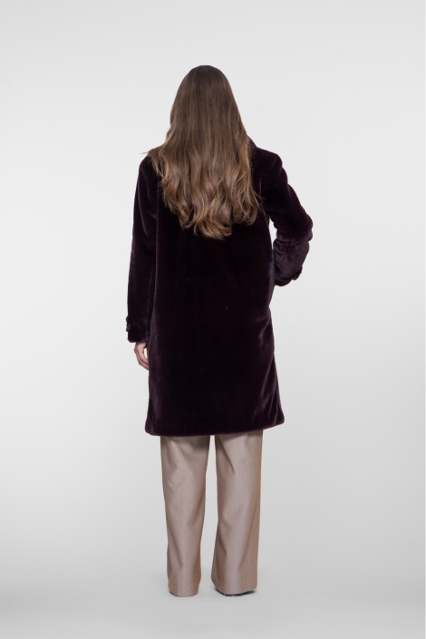 Geisha bordeaux dames jas | Model achteraanzicht