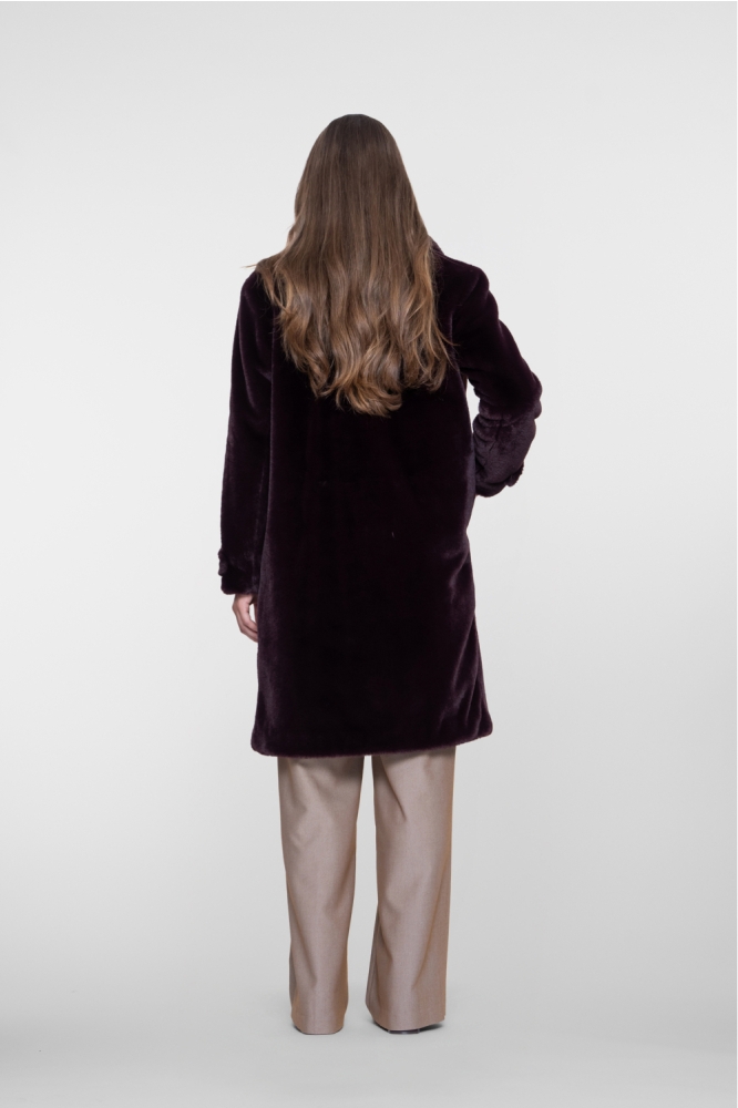 Geisha bordeaux dames jas | Model achteraanzicht
