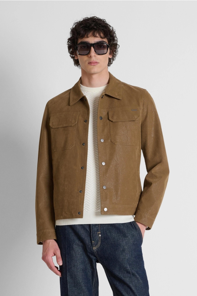 Antony Morato beige heren jas | Model vooraanzicht