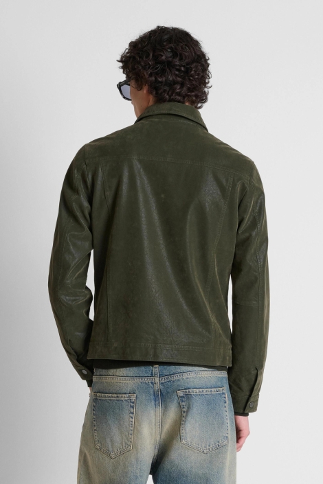 Antony Morato groene heren jas | Model achteraanzicht