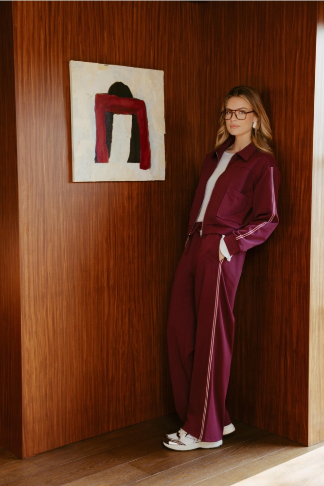 C&S The Label bordeaux dames vest | Sfeerbeeld, In situatie