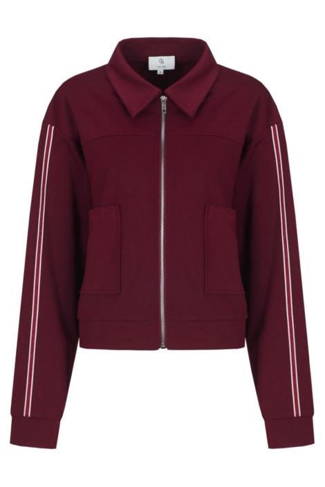 C&S The Label bordeaux dames vest | Vooraanzicht