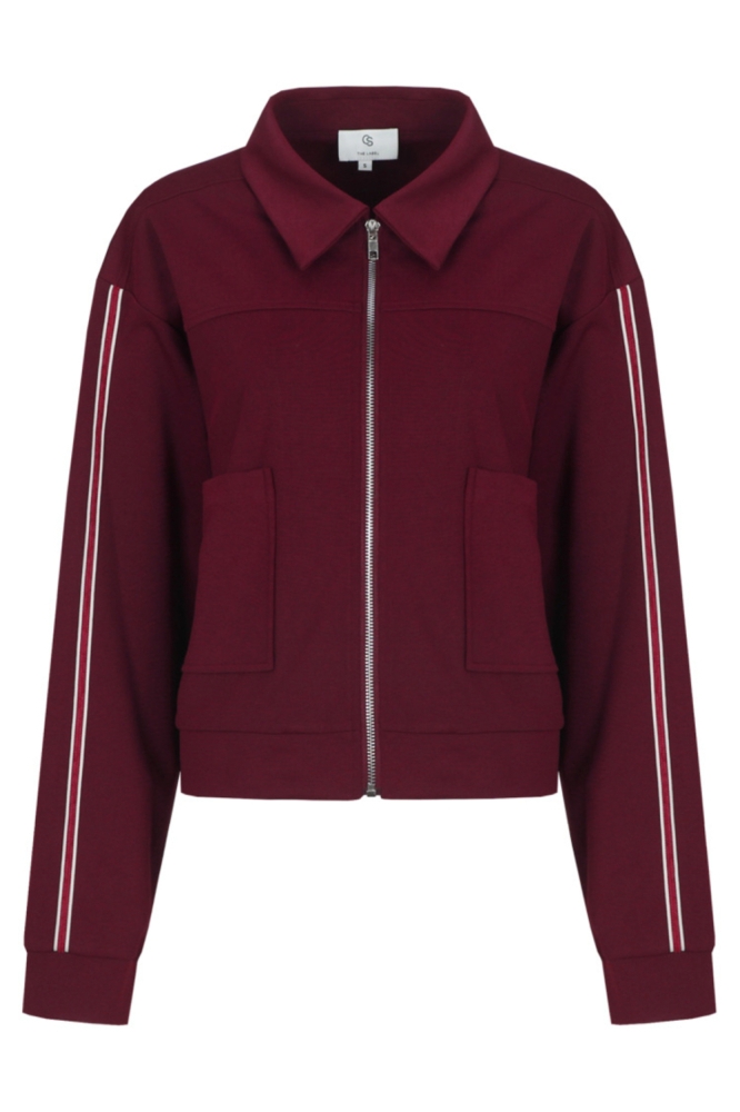 C&S The Label bordeaux dames vest | Vooraanzicht