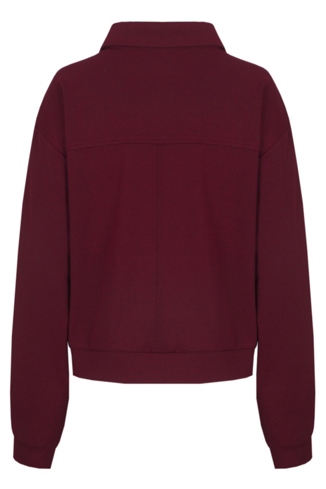 C&S The Label bordeaux dames vest | Achteraanzicht