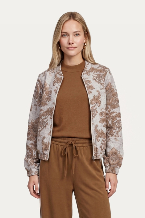 C&S The Label beige dames jas | Model vooraanzicht