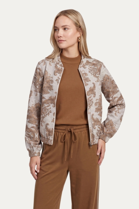 C&S The Label beige dames jas | Model vooraanzicht