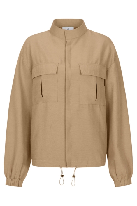 C&S The Label camel dames blouse | Vooraanzicht