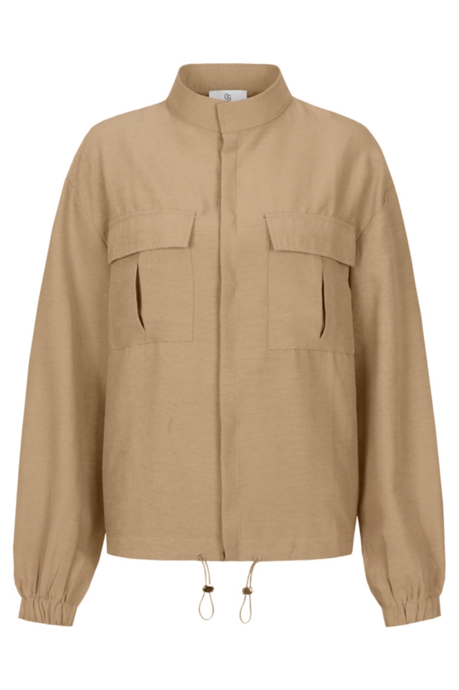 C&S The Label camel dames blouse | Vooraanzicht