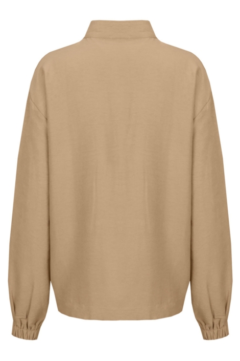 C&S The Label camel dames blouse | Achteraanzicht