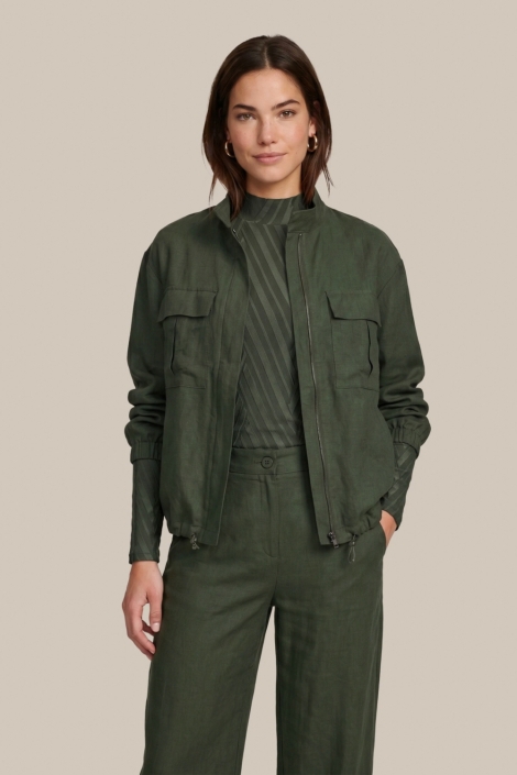 C&S The Label groene dames blouse | Model vooraanzicht
