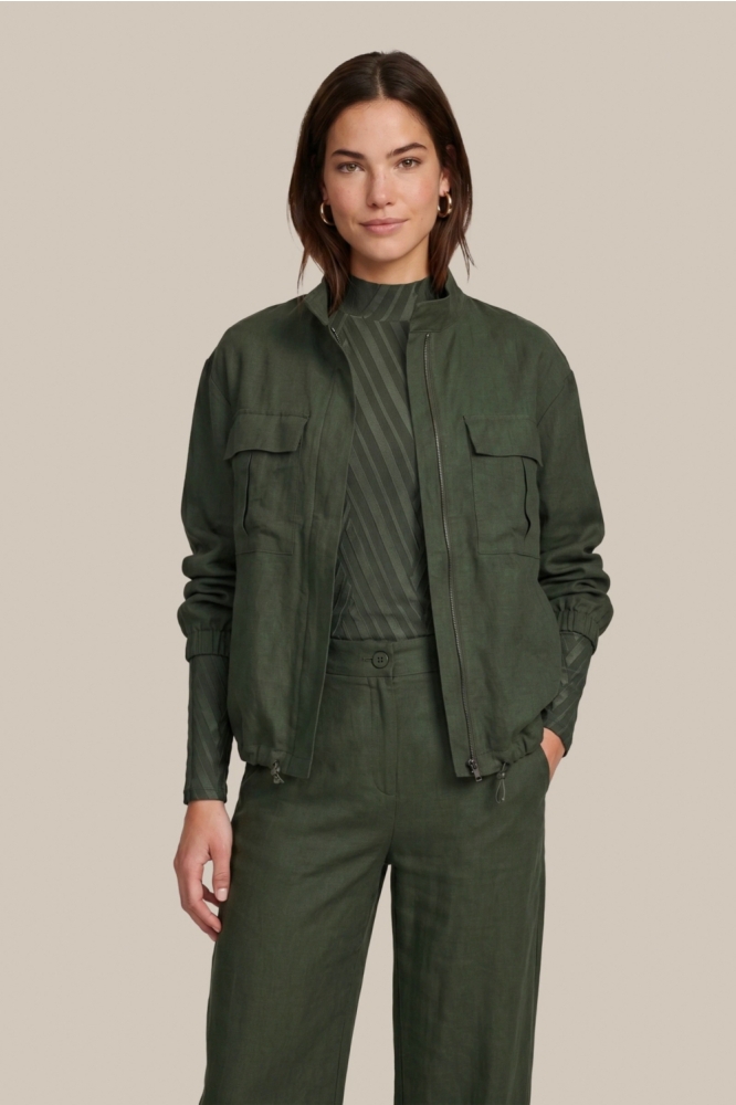 C&S The Label groene dames blouse | Model vooraanzicht