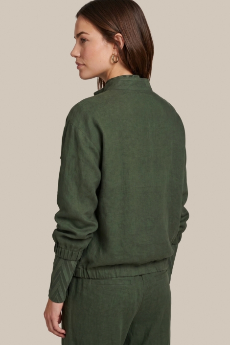 C&S The Label groene dames blouse | Model achteraanzicht