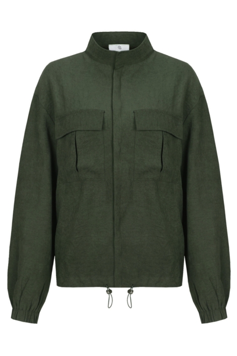 C&S The Label groene dames blouse | Vooraanzicht
