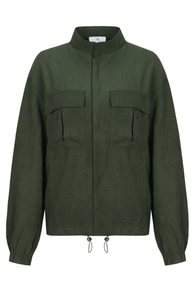 C&S The Label groene dames blouse | Vooraanzicht
