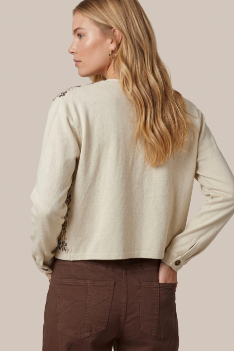 C&S The Label beige dames jas | Model achteraanzicht