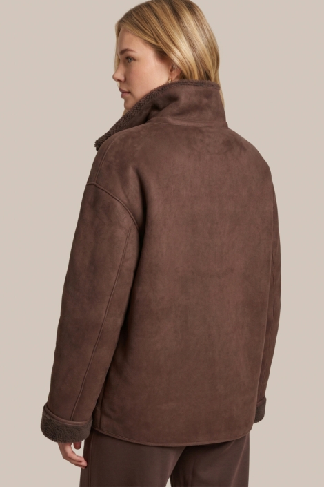C&S The Label bruine dames jas | Model achteraanzicht
