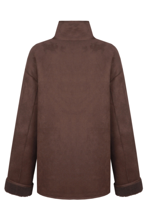 C&S The Label bruine dames jas | Achteraanzicht