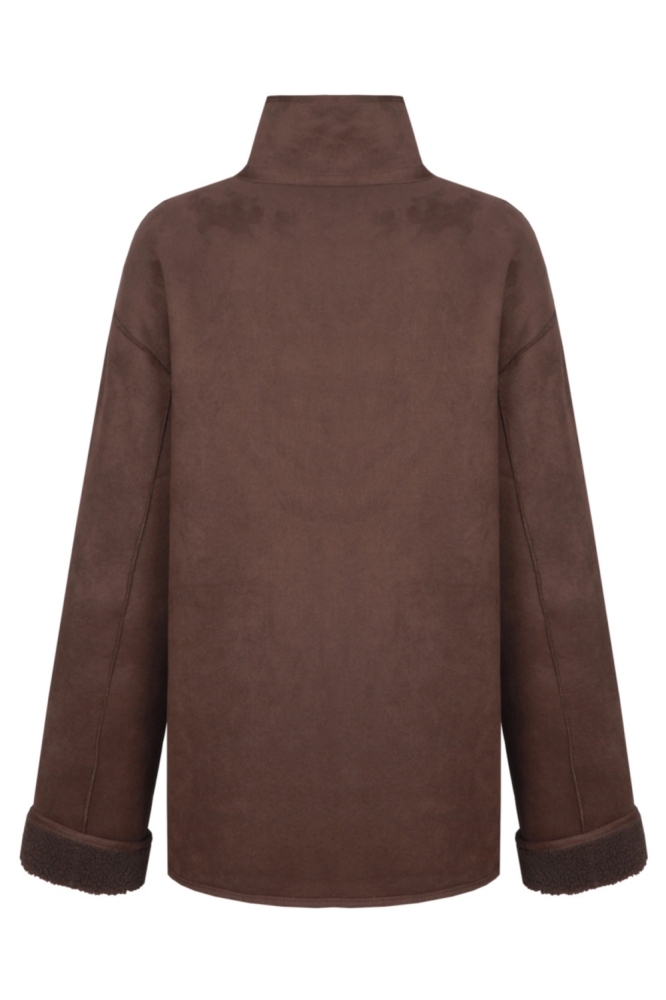 C&S The Label bruine dames jas | Achteraanzicht
