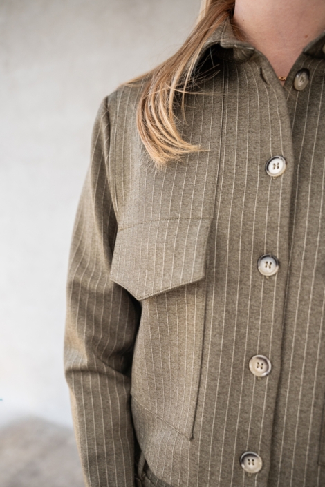 TQ Amsterdam groene dames blazer | Close up