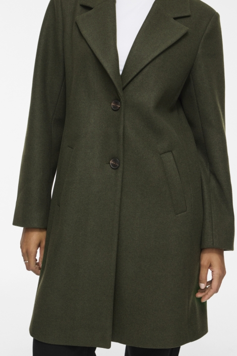 Vila groene dames jas | Close up