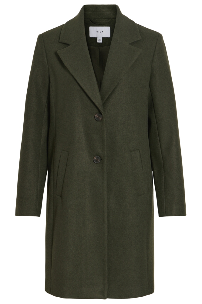 Vila groene dames jas | Vooraanzicht