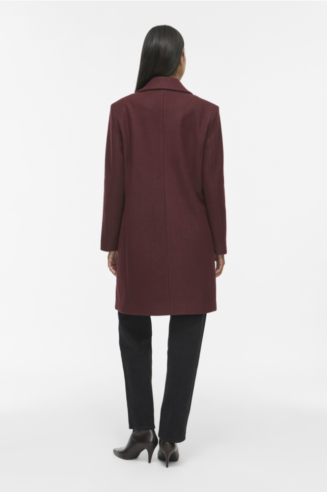 Vila bordeaux dames jas | Model achteraanzicht