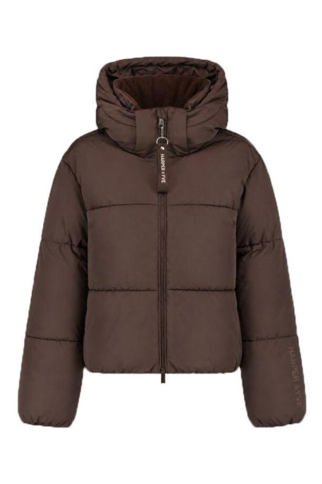 Harper & Yve bruine dames jas | Vooraanzicht