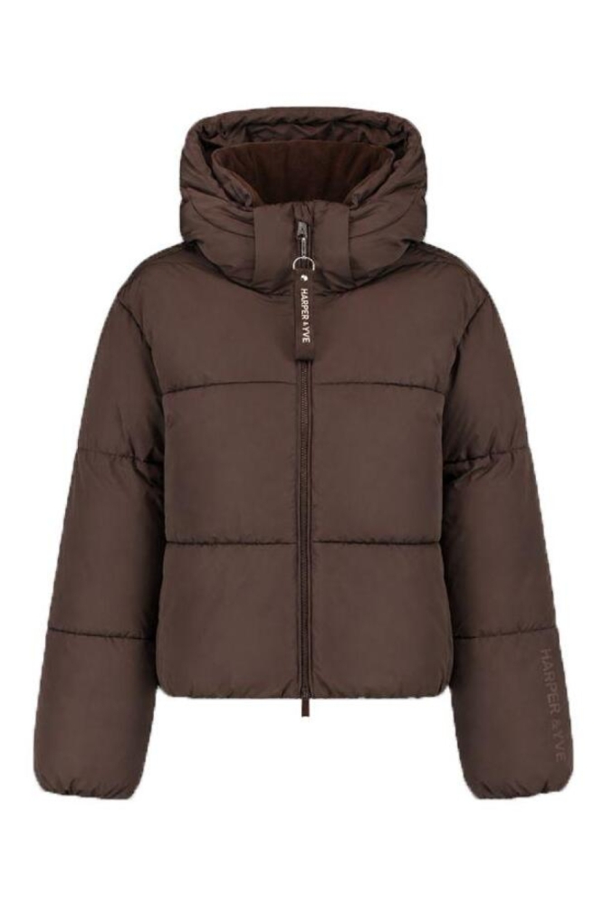 Harper & Yve bruine dames jas | Vooraanzicht