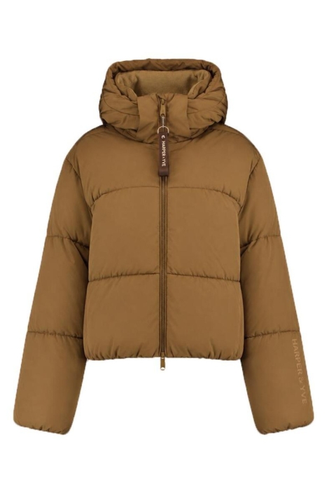 Harper & Yve groene dames jas | Vooraanzicht