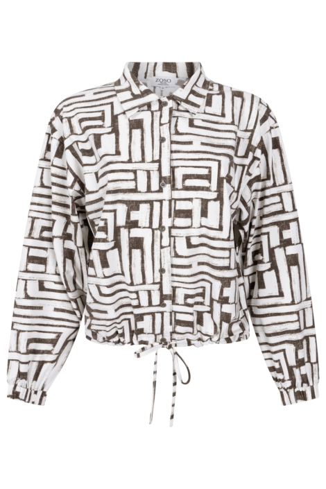 Zoso beige dames blouse | Vooraanzicht