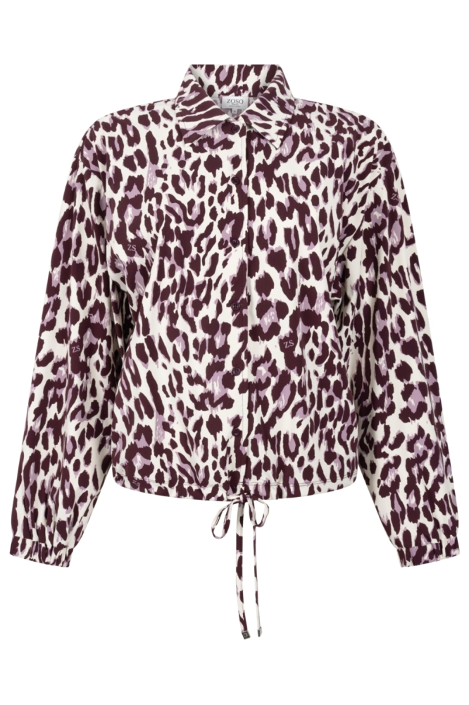 Zoso bordeaux dames blouse | Vooraanzicht
