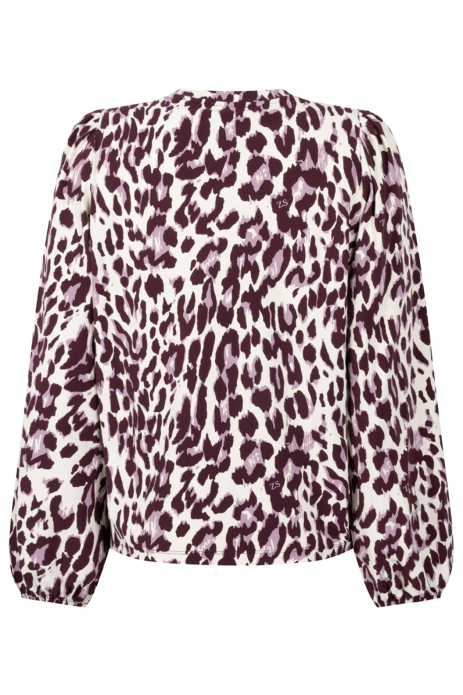 Zoso bordeaux dames t-shirt | Achteraanzicht